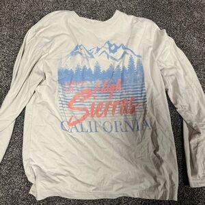 White Long Sleeve California Graphic Tee